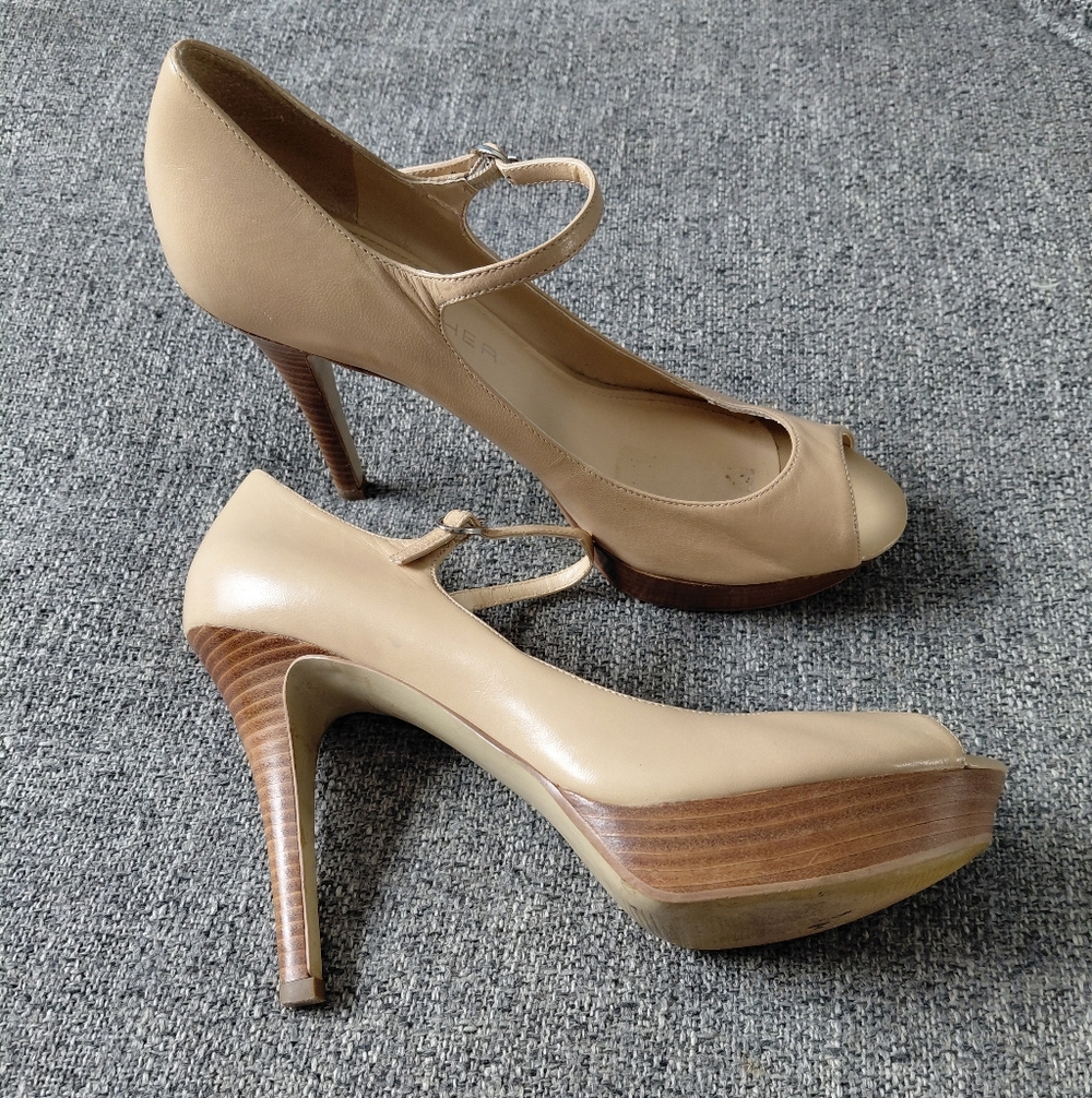 Marc Fisher Platform Mary Jane Peep-toe Stiletto Heels Pumps 10m